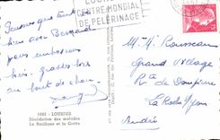 CPA Lourdes Blessing of the patients the basilica and the cave