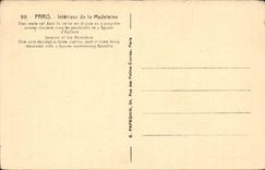 Interior Paris CPA of the madeleine