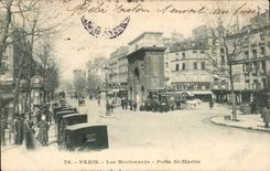 Paris CPA Boulevards Gate St Martin