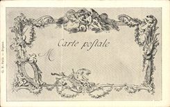 CPA Fantaisie Les chefs d'oeuvre de l'art au 18eme La villageoise WAtteau