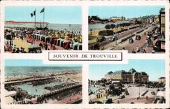 Trouville MODERN CARD the beach per hour of the bath View on the quays