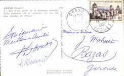 Large MODERN CARD Seen of a aprtie of the Roman mosaic