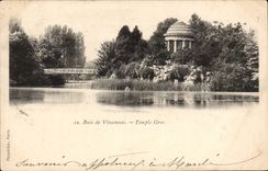Paris CPA Wood of Vincennes Greek Temple
