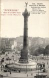 Paris CPA Places Bastille Column of Apertine July