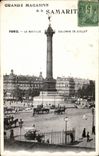 Paris CPA Places Bastille Column of July department stores of Samaritaine