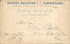 Paris CPA Places Bastille Column of July department stores of Samaritaine