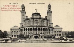 Paris CPA Palate of Trocadero Apertine publicity