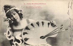 CPA FAntaise Woman small model artists