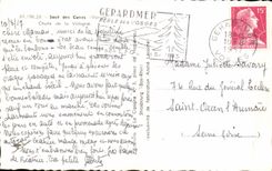 MODERN CARD Saut of the tanks Falls of Vologne