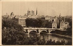 Paris CPA la cite et le pont neuf