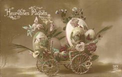 Ostereier CPA Phantasie-Ostern-