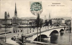 CPA Rouen Bridge Crow