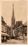 CPA Rouen Old women houses and the arrow of the cathedral
