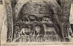 CPA Rouen Arches large clock detail of the levelling off