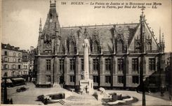 CPA Rouen law courts and the war memorial for the fatherland