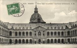 Paris CPA Hotel of Invalides the interior court