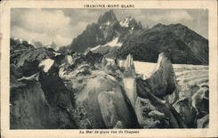 CPA Chamonix Mont Blanc La mer de glace vue du chapeau