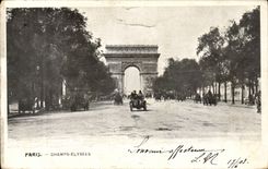 Paris - 8 - Champs Elysees - the Arc of Trimphe - CPA