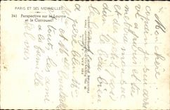 Paris - 1 - Perspective sur le Louvre - Carrousel - CPA 