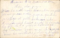 Fantasy - Child - Happy New Year - Little Girl in fur course - CPA