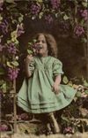 Fantasy - Children - Happy New Year - Little Girl eating bunches - grape - CPA