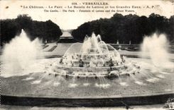 Versailles - the Castle - the Park - the Basin of Latone and Large Water - CPA