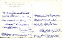 Lourdes - Gave of Pau - the Basilica - the Castle Fort - CPA