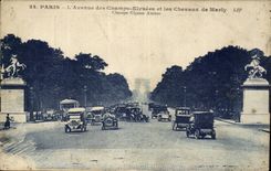 Paris - 8 - the Avenue of the Champs Elysees - Horses of Marly - CPA