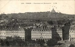 Paris - 18 - Panorama vers Montmartre - CPA 