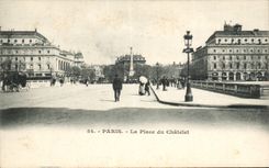 Paris CPA Place du Chatelet