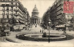 Paris - the Pantheon Street Soufflot - CPA