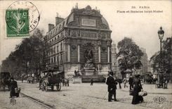 Paris - 4 - Place et Fontaine Saint Michel - CPA 