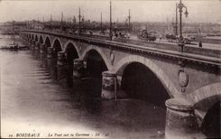 Bordeaux - die Brucke auf dem Garonne - CPA