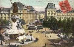 Paris - 10 - Place of the Republic - CPA