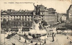Paris - 10 - Place of the Republic - CPA