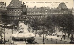 Paris - 10 - Place of the Republic - CPA