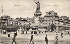 Paris - 10 - Place of the Republic - CPA
