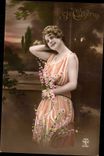 Fantasy - Woman - co Catherine - Beautiful woman with flapper hairdo CPA
