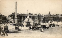 CPA Paris Fountains spouting out of the place of the Harmony