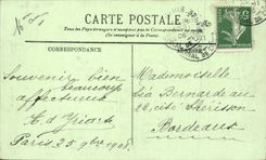 CPA Paris Panorama taken of Arc de Triomphe on the avenues of Wood and the Large army