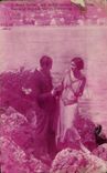 Fantaisie - Couple at the sea CPA 