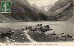 CPA Umlagerungen von Cauterets der See Gaube und Vignemale