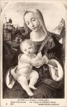 CPA Roselli Ecole florentine La vierge et l'enfant Jesus Musee conde Chantilly