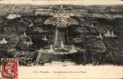 CPA Versailles View of the park and the palate