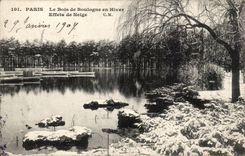 Paris CPA Le Bois de Boulogne Effets de neige