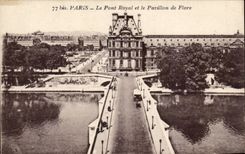 CPA Paris Le pont royal et le pavillon de Flore