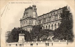 CPA Paris Hotel de ville Facade laterale