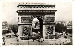 MODERN CARD Paris Arc de Triomphe of star
