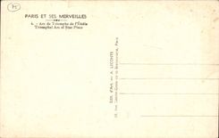 MODERN CARD Paris Arc de Triomphe of star