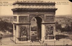 MODERN CARD Paris Arc de Triomphe of star